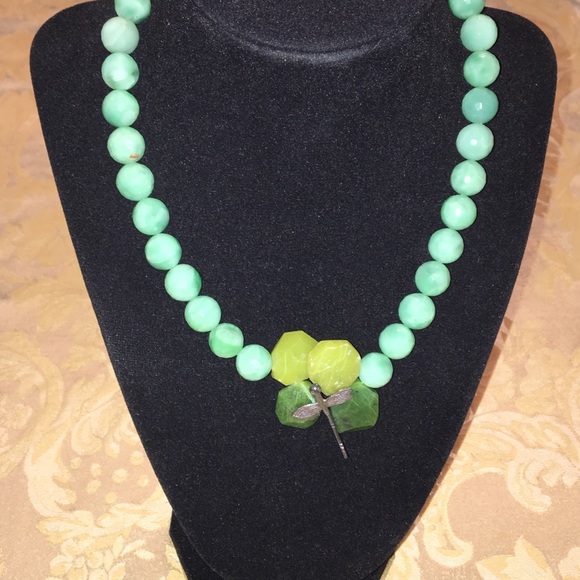 Anthropologie Jewelry - GORGEOUS green stone necklace✨🌟🌻✨🍃✨🤩